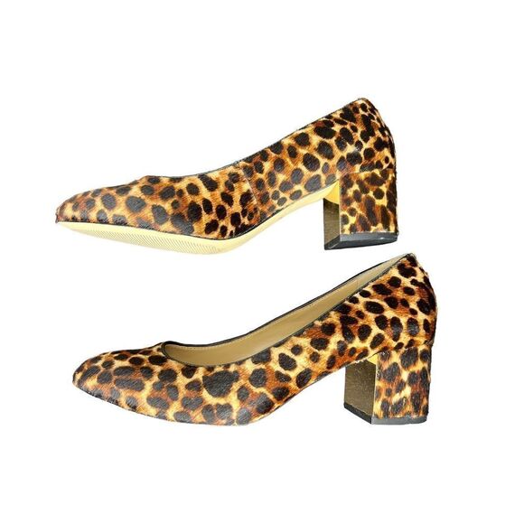 Talbots Leopard Print Heels Sz 8 - Picture 1 of 6